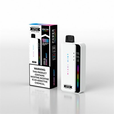 APOC ORBITER 24W Adjustable Power Rechargeable Disposable Vape with Battery/Liquid/Power Display and Dual Mesh