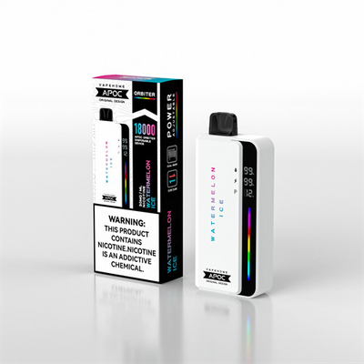 APOC ORBITER 24W Adjustable Power Rechargeable Disposable Vape with Battery/Liquid/Power Display and Dual Mesh